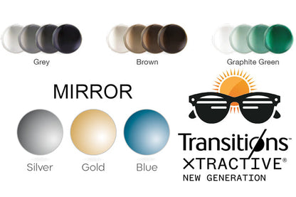 Especially designed for wearers who are very light sensitive or frequently exposed to bright light. Transitions® XTRActive® new generation lenses specially designed to provide the best extra darkness & the best extra light protection.