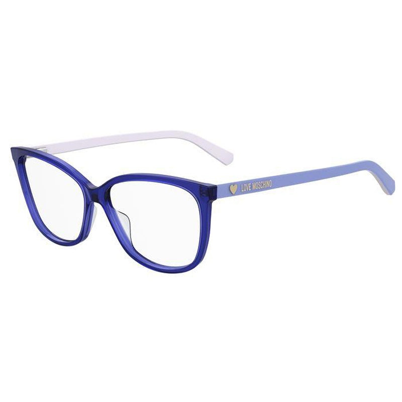 Love Moschino Eyeglasses Glasses Woman Cat eye shape Color store Light blue SIZE 56-15-140