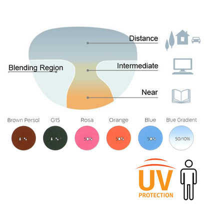 Progressive lenses with standard tints